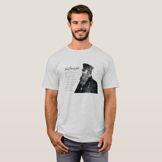 haul away joe sea shanty song with sea captain t-shirt (Voorkant volledig)