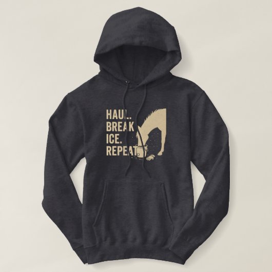 Haul. Break Ice. Repeat. Horse Hoodie (Design voorkant)