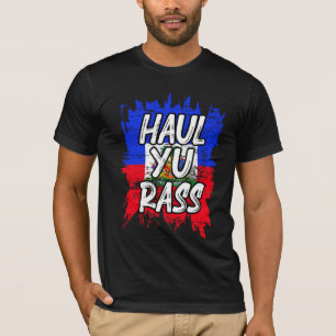 Haul Yu Rass Afro Pride Kriol Haïti vlag T-shirt
