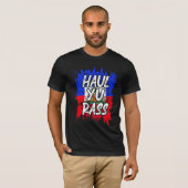 Haul Yu Rass Afro Pride Kriol Haïti vlag T-shirt (Voorkant volledig)
