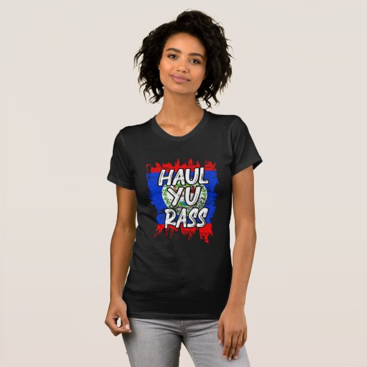 Haul Yu Rass Pride Belize Vlag Afro Pride Belizean T-shirt (Voorkant volledig)