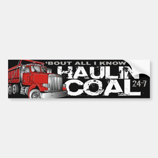 HAULIN' COAL BUMPERSTICKER (Voorkant)