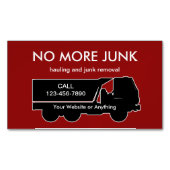 Hauling And Junk Removal Theme Magnetic Magnetisch Visitekaartje (Voorkant)