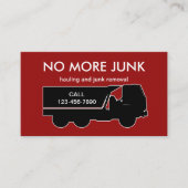 Hauling en Junk Removal Theme Visitekaartje (Voorkant)