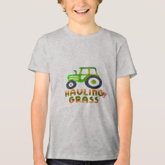 Hauling Grass Lawn Mower Grey T Tri-Blend Shirt