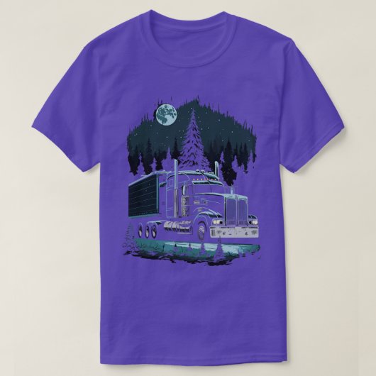 Hauling Holiday Cheer Christmas SemiTruck T-shirt (Design voorkant)