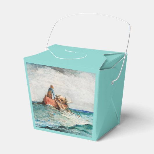 Hauling in the Nets (1887) door Winslow Homer Bedankdoosjes (Voorkant Zijde)