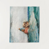 Hauling in the Nets (1887) door Winslow Homer Wandkleed (Voorkant)