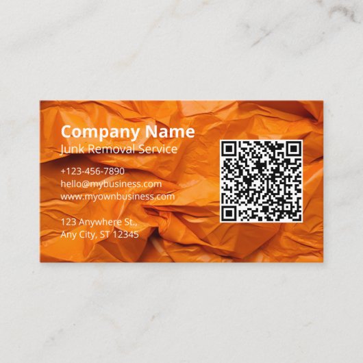 Hauling Professionele Service Junk Verwijdering Lo Visitekaartje (Voorkant)