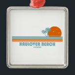 Haulover Beach Miami Florida Sun Palm Trees Metalen Ornament<br><div class="desc">In het noordelijke deel van Miami Beach,  177-acre,  het door de provincie gerunde Haulover Park omvat Haulover Beach,  een prachtige plek om te ontspannen en te genieten van het strandleven.</div>