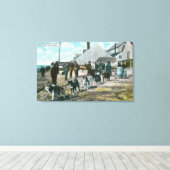 Haulwater met DogsNome, AK Canvas Afdruk (Insitu (Houten vloer))