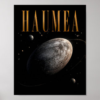 Haumea Luxe Dwergplaneet Ruimte Poster