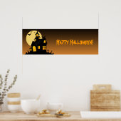 Hauned House Halloween Party Banner Poster (Keuken)