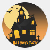 Hauned House Halloween Party Sticker (Voorkant)