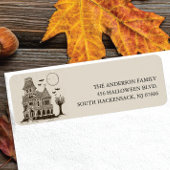 Hauned House Halloween Return Address Label