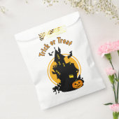 Hauned House met Bats Trick or treat Favor Bag Bedankzakje (Gezegeld)