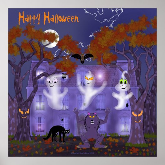 Hauned House met Orbs Poster (Voorkant)