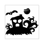 Haunhouse 2 silhouette kunstzegel rubberstempel (Afrduk)