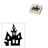 Haunhouse 3 silhouette kunstzegel rubberstempel (Gestempeld)