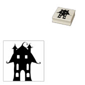 Haunhouse 4 silhouette kunstzegel rubberstempel (Gestempeld)