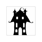 Haunhouse 4 silhouette kunstzegel rubberstempel (Afrduk)