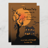Haunhouse - halloween party call kaart (Voorkant / Achterkant)