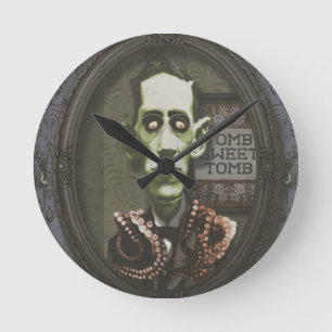 Hauning Zombie HP Lovecraft Clock Ronde Klok