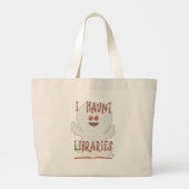 Haunt Bibliotheken Grappige Bookish Ghost Art Grote Tote Bag (Achterkant)