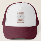 Haunt Bibliotheken Grappige Bookish Ghost Art Trucker Pet (Voorkant)