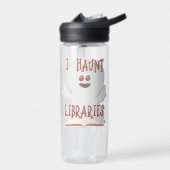 Haunt Bibliotheken Leuke Bookish Ghost Cartoon Waterfles (Links)