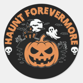 Haunt Forevermore Pumpkin Ghost Sticker