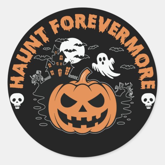 Haunt Forevermore Pumpkin Ghost Sticker (Voorkant)