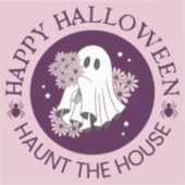 Haunt House Happy Halloween Sticker (Voorkant)