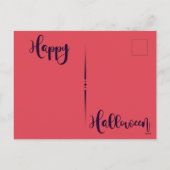 Haunt It Funny Cougar Halloween Skelet Feestdagenkaart (Achterkant)