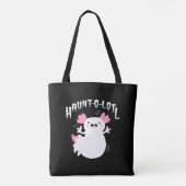 Haunt-O-Lotl Ghost Axolotl Tote Bag (Achterkant)