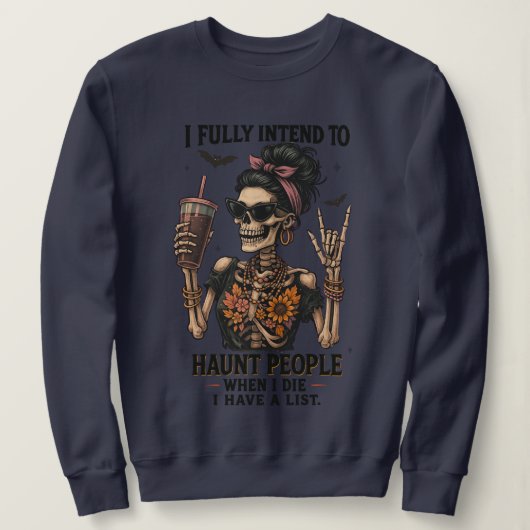 "Haunt People" Halloween coolste sweatshirt (Design voorkant)