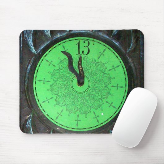 Haunted 13th Hour Clock Mousepad Muismat (Met muis)