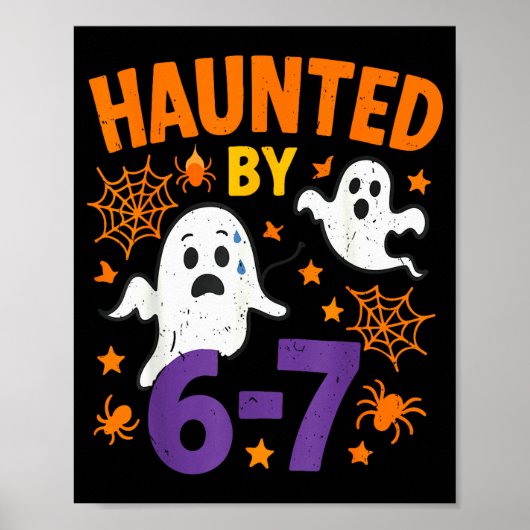 Haunted 67 Ghost Math Teacher Halloween Costume Ma Poster (Voorkant)