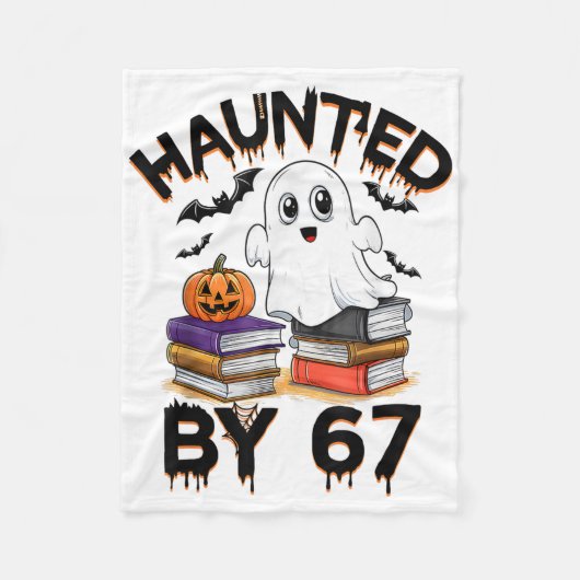 Haunted 67 Meme Six Seven 6-7 Funny Internet Joke  Fleece Deken (Voorkant)