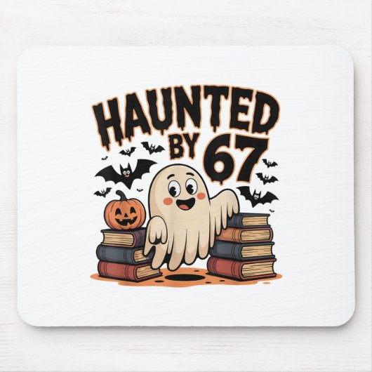 Haunted 67 Meme Six Seven 6-7 Funny Internet Joke  Muismat (Voorkant)