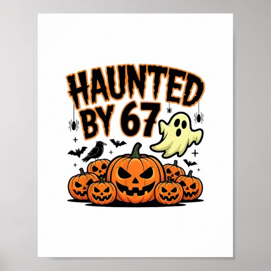 Haunted 67 Meme Six Seven 6-7 Funny Internet Joke  Poster (Voorkant)