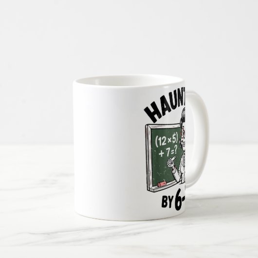 Haunted 67 Skeleton Math Teacher Halloween Costume Koffiemok (Voorkant rechts)