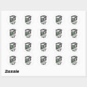 Haunted 67 Skeleton Math Teacher Halloween Costume Ronde Sticker (Vel)