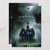 Haunted Alle Hallows Eve Feest Uitnodiging (Voorkant / Achterkant)