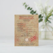 Haunted Asiel Halloween Party Briefkaart (Staand voorkant)