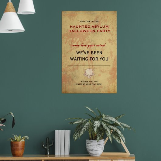 Haunted Asiel Halloween Party Poster (Woonkamer 1)