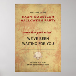 Haunted Asiel Halloween Party Poster