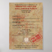 Haunted Asiel Halloween Party Poster (Voorkant)