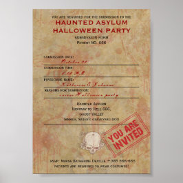 Haunted Asiel Halloween Party Poster
