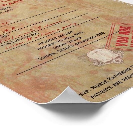 Haunted Asiel Halloween Party Poster (Hoek)